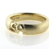 Billede af Herrering udsavet monogram 2 bogstaver 14 kt. guld 585