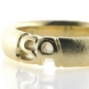 Billede af Herrering udsavet monogram 2 bogstaver 14 kt. guld 585