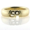 Billede af Herrering udsavet monogram 2 bogstaver 14 kt. guld 585