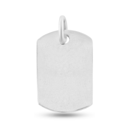 Billede af By Pind vedhæng sølv plade med runde kanter 