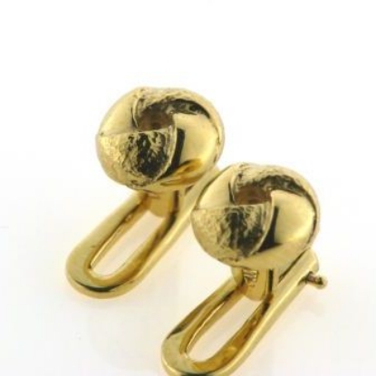 Billede af Kjoleknapper knude  925s. - 925s forgyldt - 8 kt. - 14 kt. (flad bagside)