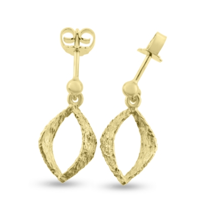 Billede af Øreringe "Dimensions" 925s forgyldt sølv