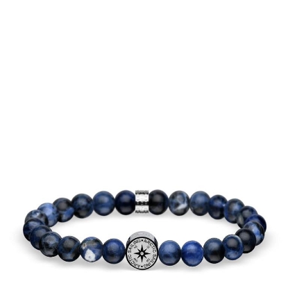 Billede af Bering Arctic Symphony armbånd stål m. sodalit (180-220mm)