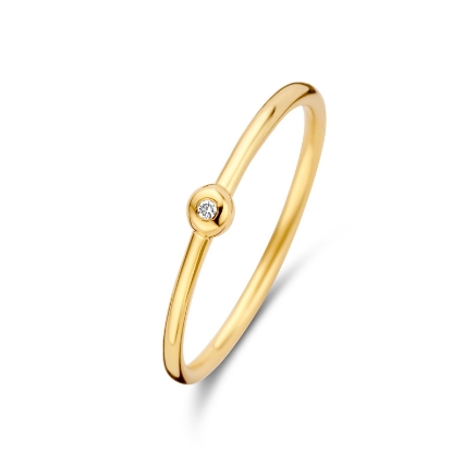 Billede af Spirit Icons Belle ring 14 karat guld med  0,010 ct. w/vs str. 48-60