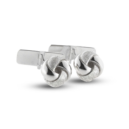 Billede af Manchetknapper massiv knude 11,5 mm. 925s.