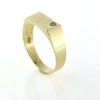Billede af Ring m. plade syn sten 14 kt