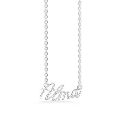 Billede af Studio Z "Name Tag - ALMA" halskæde sølv (40-45 cm)