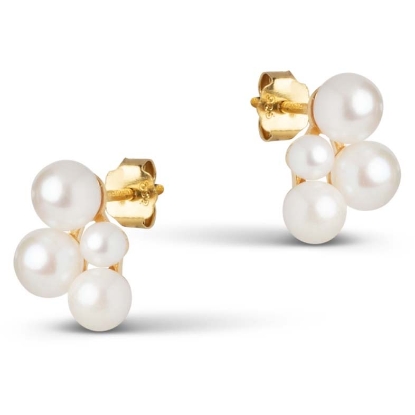 Billede af ENAMEL Copenhagen Mae øreringe forgyldt sølv m. ferskvandsperler