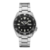 Billede af Seiko 5 Sports automatic herreur stål lænke sort urskive 42,5mm mineralglas 100m