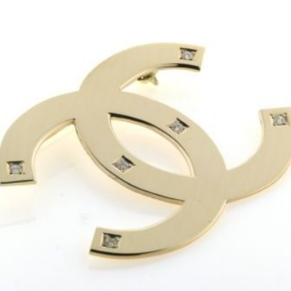 Billede af Broche 14 kt. med brillanter