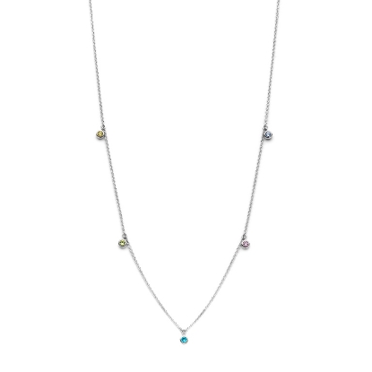 Billede af *Spirit Icons Symphony halskæde multicolor sølv m. cz (45 cm)