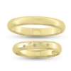 Billede af Vielses & Forlovelses ringe, 5* 0,005 w/vs. i damering, 14 kt.