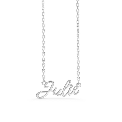 Billede af Studio Z "Name Tag - JULIE" halskæde sølv (40-45 cm)