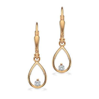 Billede af Ørebøjler syn. cubic zir. 8 kt.