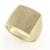 Billede af Herrering massiv lukket bund, plade 17,5*15,5 mm. 18 kt.