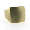 Billede af Herrering massiv lukket bund, plade 17,5*15,5 mm. 18 kt.