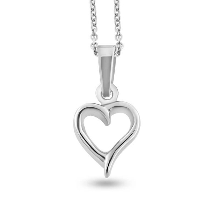 Billede af Vedhæng åbent hjerte i sølv