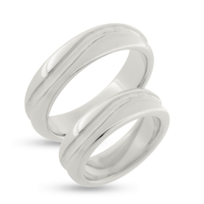 Billede af Vielses & Forlovelses ringe, 5,9 * 2,3 mm.  14 kt. hvg.