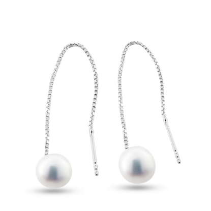 Billede af By Pind ørehænger sølv med ferskvandsperle