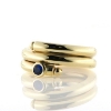 Billede af Ring spiral snoet, isat 3 mm. blå safir, 3 mm. tråd 14 kt.