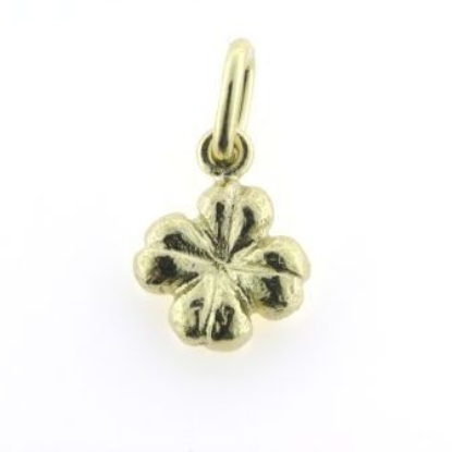 Billede af Vedhæng massiv firkløver,ovalt øsken, dia. 13,0 mm., tyk. 4,5 mm. 14 kt. facon 5,2 gr.