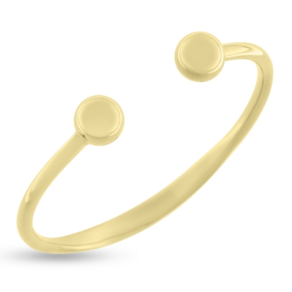 Billede af Armring plade, åbning med 2 kugler Priser fra