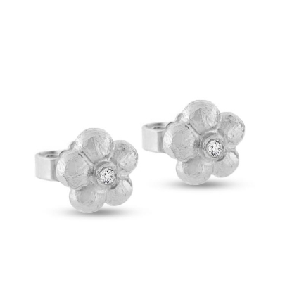 Billede af Ørestik hyldeblomst 7,5 mm 2* 0,015 w/vs 925s Rhod.