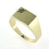 Billede af Herrering m. lukket bund, brill. 0,10 w/vs. 8 kt.