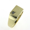 Billede af Herrering m. lukket bund, brill. 0,10 w/vs. 8 kt.
