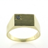 Billede af Herrering m. lukket bund, brill. 0,10 w/vs. 8 kt.