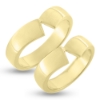 Billede af Vielses & Forlovelses ringe, forskudt 8 kt. 