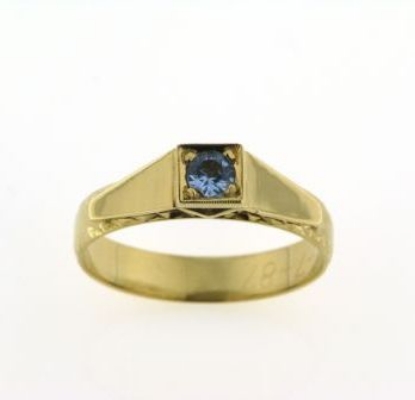 Billede af Ring m. 3,5 m/m. syn. sten 14 kt..........