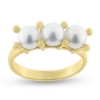 Billede af Ring perle 3 ferskvands perler 5mm 14 kt. guld facon + 2,6 gr. (prisen er excl. guld)