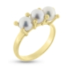 Billede af Ring perle 3 ferskvands perler 5mm 14 kt. guld facon + 2,6 gr. (prisen er excl. guld)