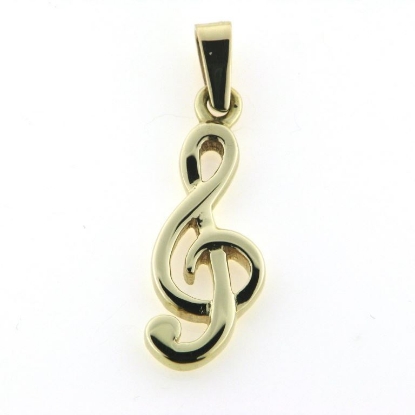 Billede af Vedhæng G-nøgle (node) i 14 kt. 