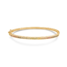 Billede af Mads Z "Rainbow" armring 14kt. m. ægte sten str. M
