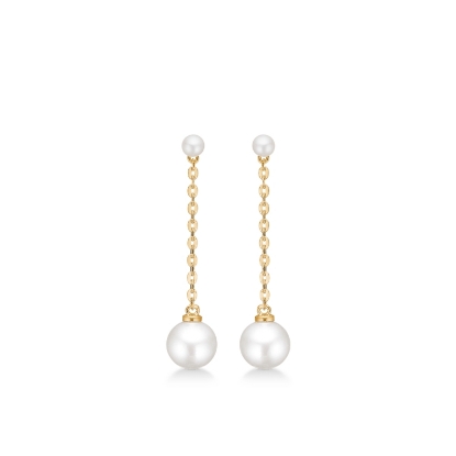 Billede af Mads Z "Moon" øreringe 8 kt. guld m. fvp