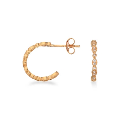 Billede af Halvcreoler cubic zir. 8 kt.