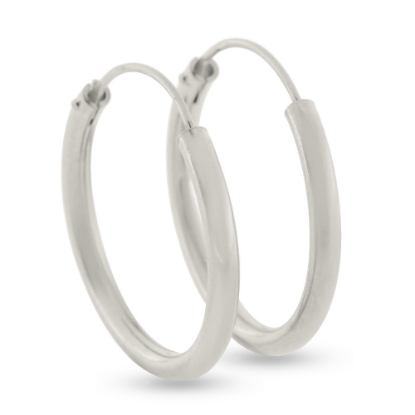 Billede af Classic by Pind creoler sølv  med vippelås tråd 2,0 dia 40mm