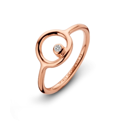 Billede af Spirit Icons Infinity ring sølv rosaforgyldt cz str. 56