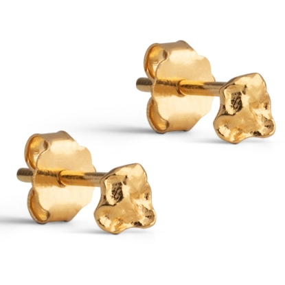 Billede af ENAMEL Copenhagen Rio Mini øreringe forgyldt sølv