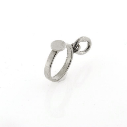 Billede af Dåbsring vedhæng, med lille rund plade, 925s