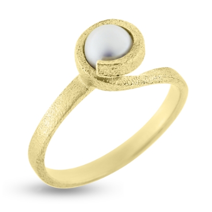 Billede af Ring perle fv. 5-5½ mm. 925s forgyldt (forgyldning vil blive slidt af ved brug !)