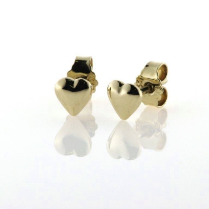 Billede af Ørestik hjerter, massive 8 kt.