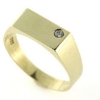Billede af Ring m. plade brill. 0,03 w/vs. 14 kt