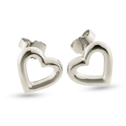 Billede af Ørestik åbent hjerte 14 kt. hvg.