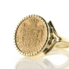Billede af Ring med guldmønt, 14 kt.  (excl. mønt)