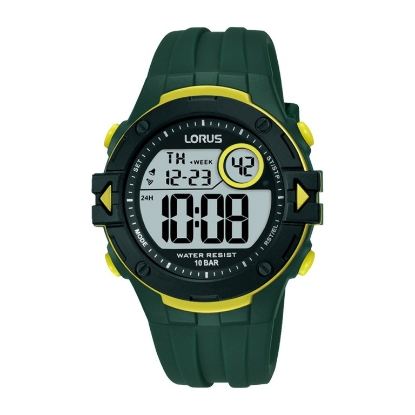 Billede af *Lorus Sports herreur digital plastik grøn silikone 10bar 40mm