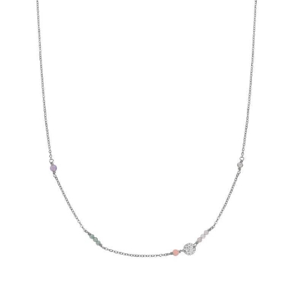 Billede af WiOGA Sabrina halskæde sølv med halvædelsten (42+6cm)