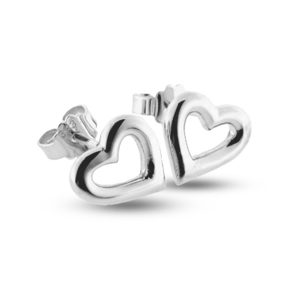 Billede af Ørestik åbent hjerte 14 kt. hvg.